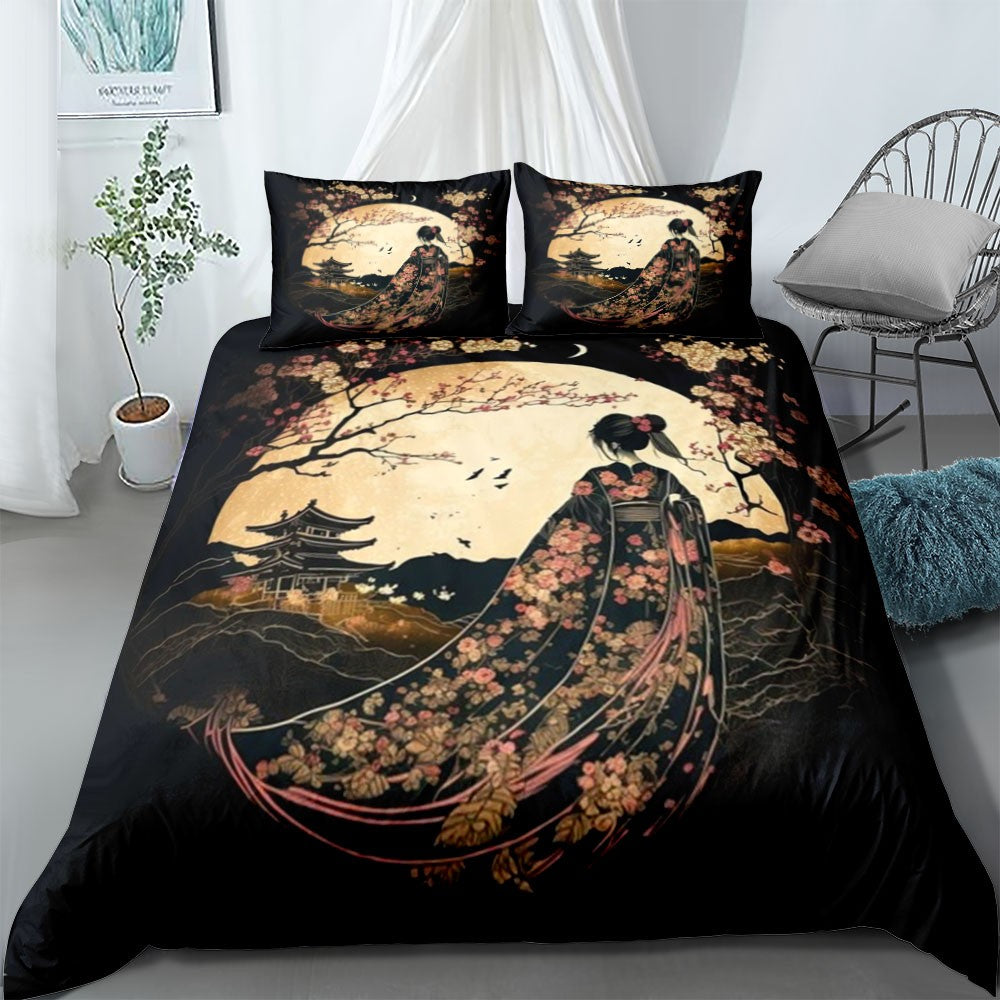 Chinese Loong Blue Duvet Cover Set UK Single Double Queen US Twin Full King Size  Bed Linen Set