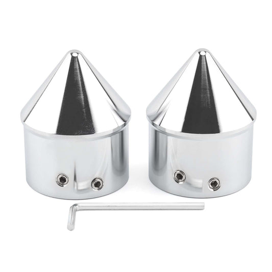 2PCS Motorcycle CNC Front Axle Nut Covers Caps Aluminum Black/Chrome For Harley Sportster 883 1200 Dyna Touring Softail