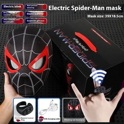 Promoção Máscara Capacete Homem-Aranha Espetacular da Marvel Colecionável Cosplay com Olhos Luminosos e Controle de Anel Elétrico