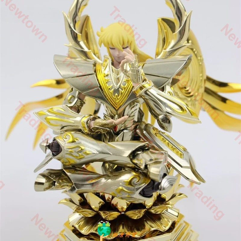 Metal Club/MC Saint Seiya Cloth Myth EX Virgem Shaka Totem/Object+Base de Lótus SOG/Soul of God Cavaleiros do Zodíaco Boneco de Ação