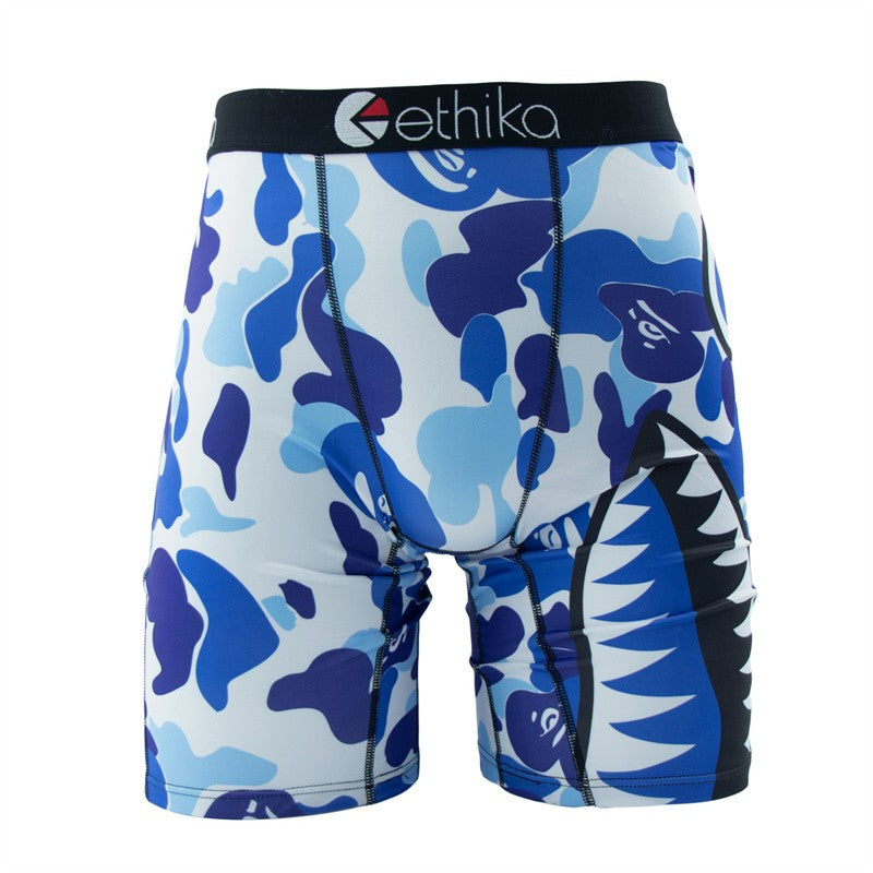 ETHIKA 1Pcs Sexy Men Underwear Boxers Breathable Man Swimming Underpants Plus Size S-3XL Mens Panties Trunks Men's Boxer Briefs