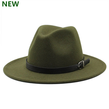 free shipping 2022 new Fashion men fedoras women's fashion jazz hat summer spring black woolen blend cap outdoor casual hat X XL