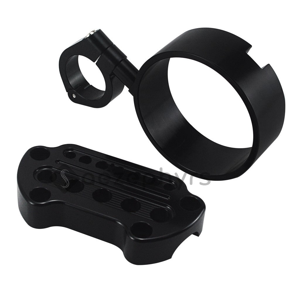 Capa de Suporte de Velocímetro Lateral/Remoção para Motocicleta Braçadeira Superior Guidão Riser Mount para Harley Sportster Iron XL883 Forty-Eight 95-20