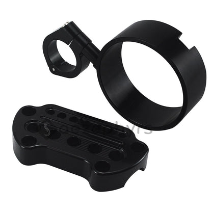 Capa de Suporte de Velocímetro Lateral/Remoção para Motocicleta Braçadeira Superior Guidão Riser Mount para Harley Sportster Iron XL883 Forty-Eight 95-20