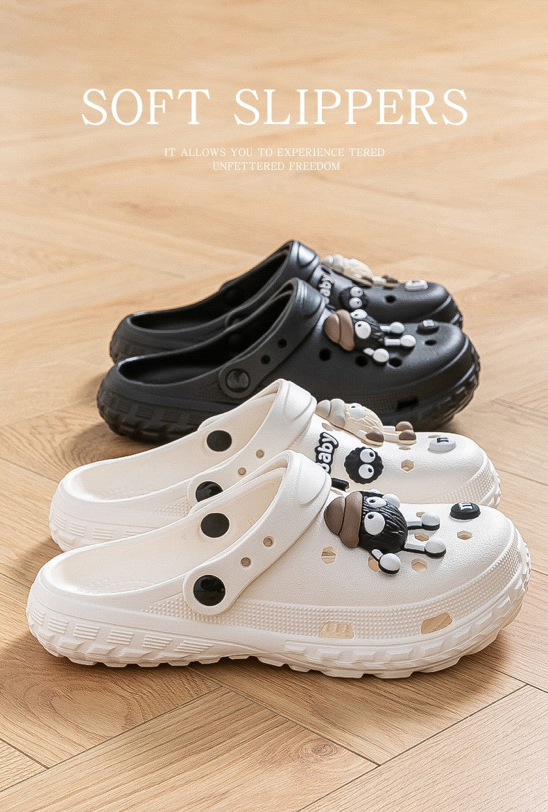 Slippers with holes, men's shoes, 2025 new model, medical nurse EVA anti slip and anti odor outer wear, women's beach sandals