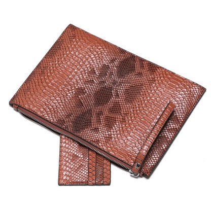 Fashion 3D Python pattern Women Clutch Bag Brand Design Party Envelope Clutches for ladies wallet Free Card bag handbag