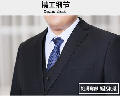 9XL Men's Korean Suit Male Jacket Dad's Business Suit For Middle-aged Formal Dress Fattened Blazer Coat Men Nightclub Black Navy
