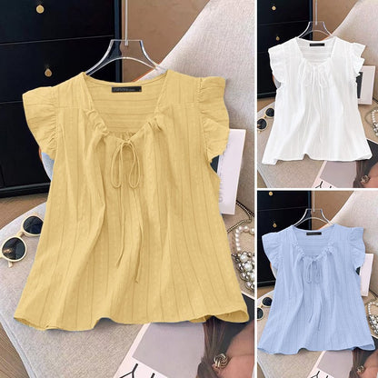 2025 ZANZEA Summer Elegant Shirt Women Sleeveless Holiday Blouse Stylish Tanks Tops Casual Solid Cotton Camis Mujer Blusas Femme