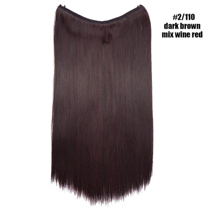BENEHAIR Cabelo Sintético com Fio Invisível Sem Clipes Extensões de Cabelo Linha Secreta de Pesca Apliques de Cabelo Falso Para Mulheres