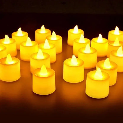 Flameless LED Electronic Candle Lights with Battery Tealight Candles Lamp Lighting for Christmas Wedding Birthday Party Decor