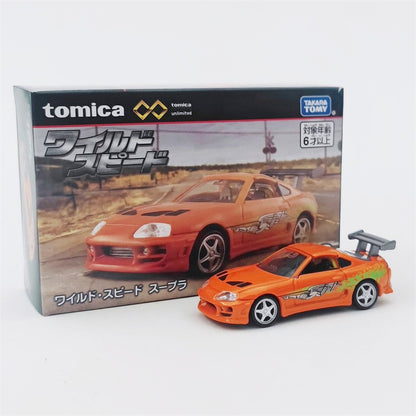 TOMY Mitsubishis JDM Lancer Evo X Carros de liga leve e veículos de brinquedo Modelo de carro em miniatura em escala para crianças