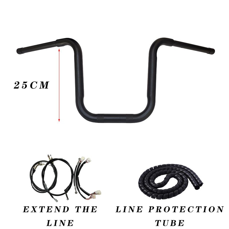 Guidão de motocicleta de 22mm de espessura Ape Hanger 82cm de comprimento compatível com guidões KEEWAY-BENDA V302 C para motos
