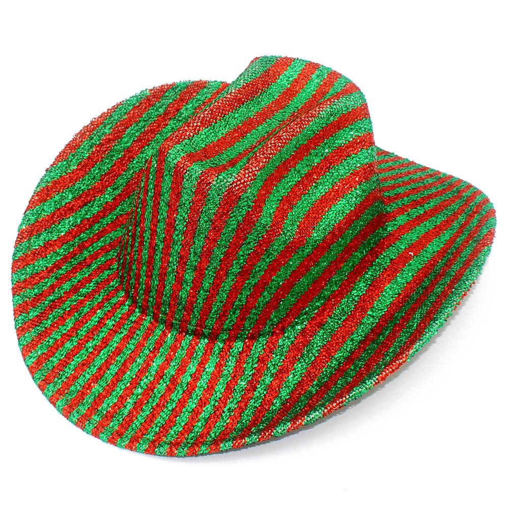 Striped Print Fedora Hats Cowboy Cowgirl Hat for Women Men Curl Wide Brim Western Bronzing Cloth Cap for Party Halloween Caps