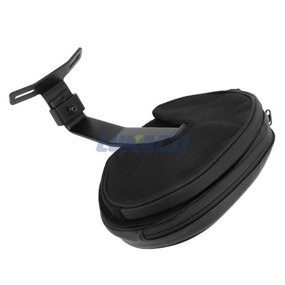 Motorcycle Adjustable Driver Rider Backrest Plug In Sissy Bar Seat Cushion Moto Pad For Harley Fatboy Heritage Softail 2007-2017