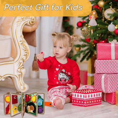 Montessori Busy Book for Toddlers,Educational Sensory Toy,Felt Quiet Book for Baby, Preschool Learning Activities for Kids Gift