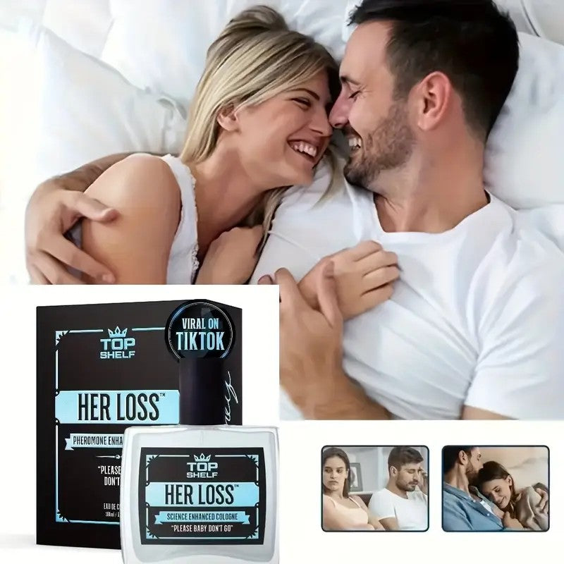 Perfume Colônia Her Loss, perfume colônia masculino, perfume colônia de feromônio masculino 50ml/100ml, fragrância duradoura, presente de Natal