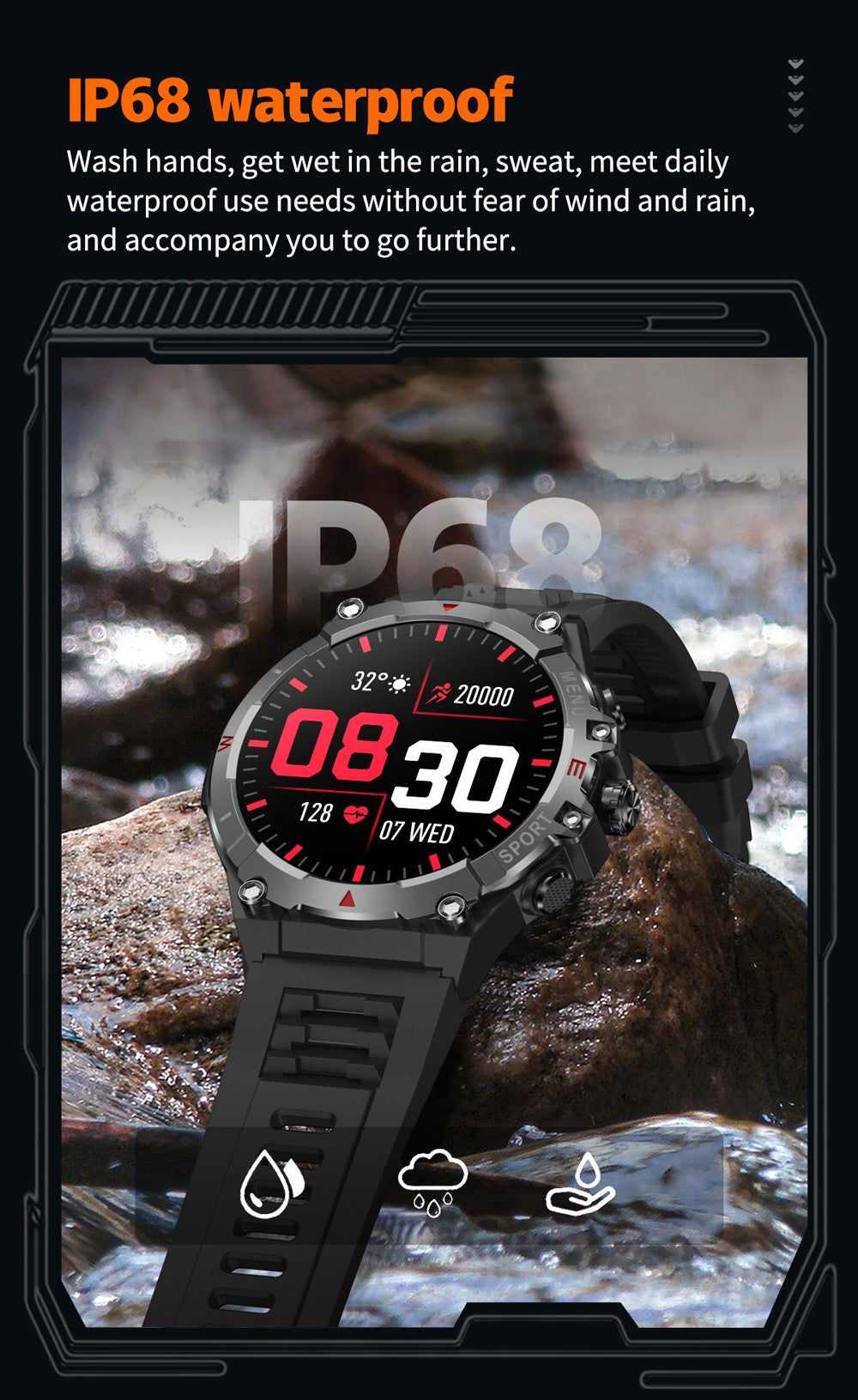 Smartwatch COLMI V76 GPS 2025 Tela AMOLED Ultra 1.43" Bússola e Altímetro Integrados Chamada Bluetooth Smart Watch Bateria 500mAh