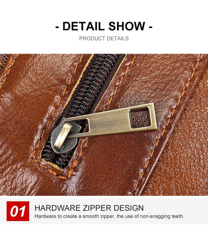 WESTAL Men's Shoulder Bags Genuine Leather Crossbody Messenger Bag For 13.3 Inch Laptop Briefcase Leather Man Handbags 8577