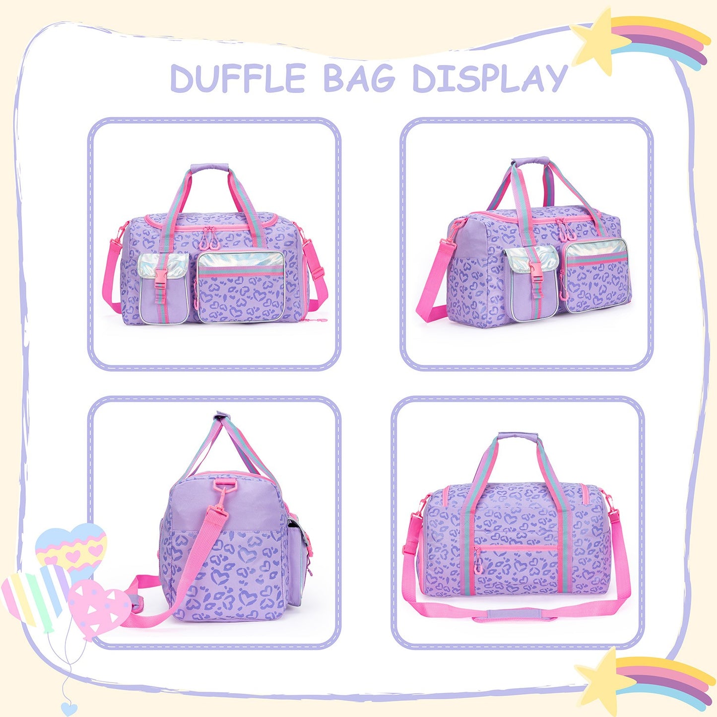 1 Pc Duffle Bag Girls Women Travel Bag Gifts Overnight Bag For Girls Women Tote Bag Sleepover Bag For Girls Gym Dance Bag