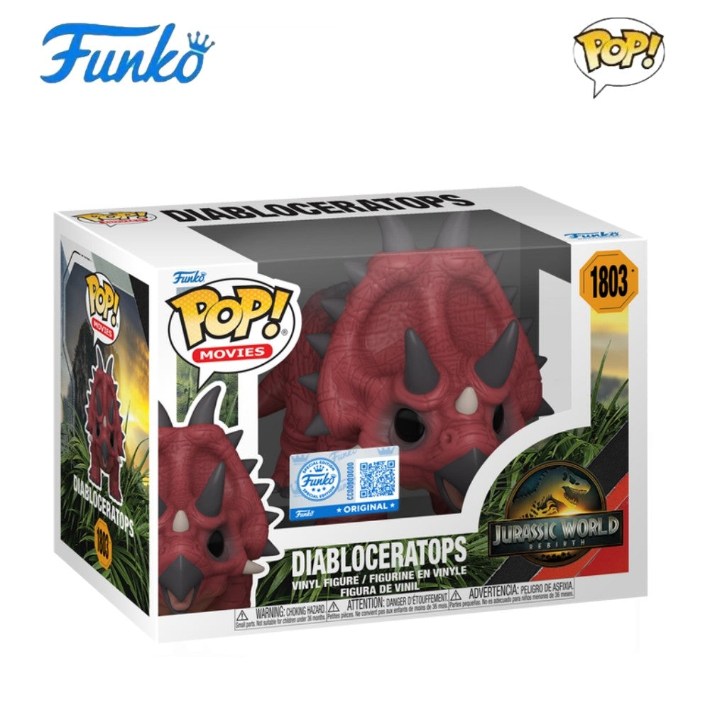 Titanosaurus Jurassic World Funko Pop Boneco de Vinil Diabloceratops Dinossauro Edição Limitada Boneco de Ação Modelo de Brinquedo Presente Colecionável