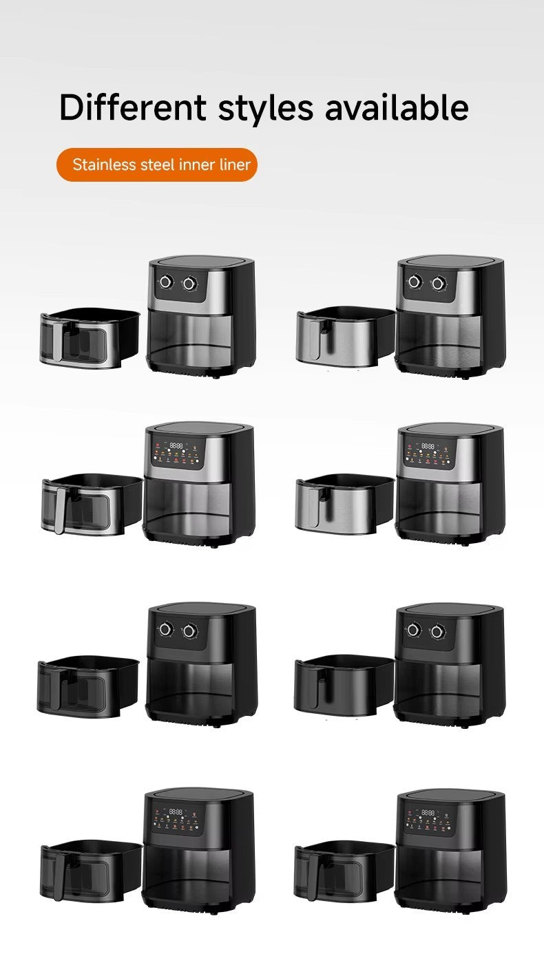 Fritadeira de ar inteligente de tela sensível ao toque, grande capacidade de 15L, aço inoxidável, multifuncional digital comercial