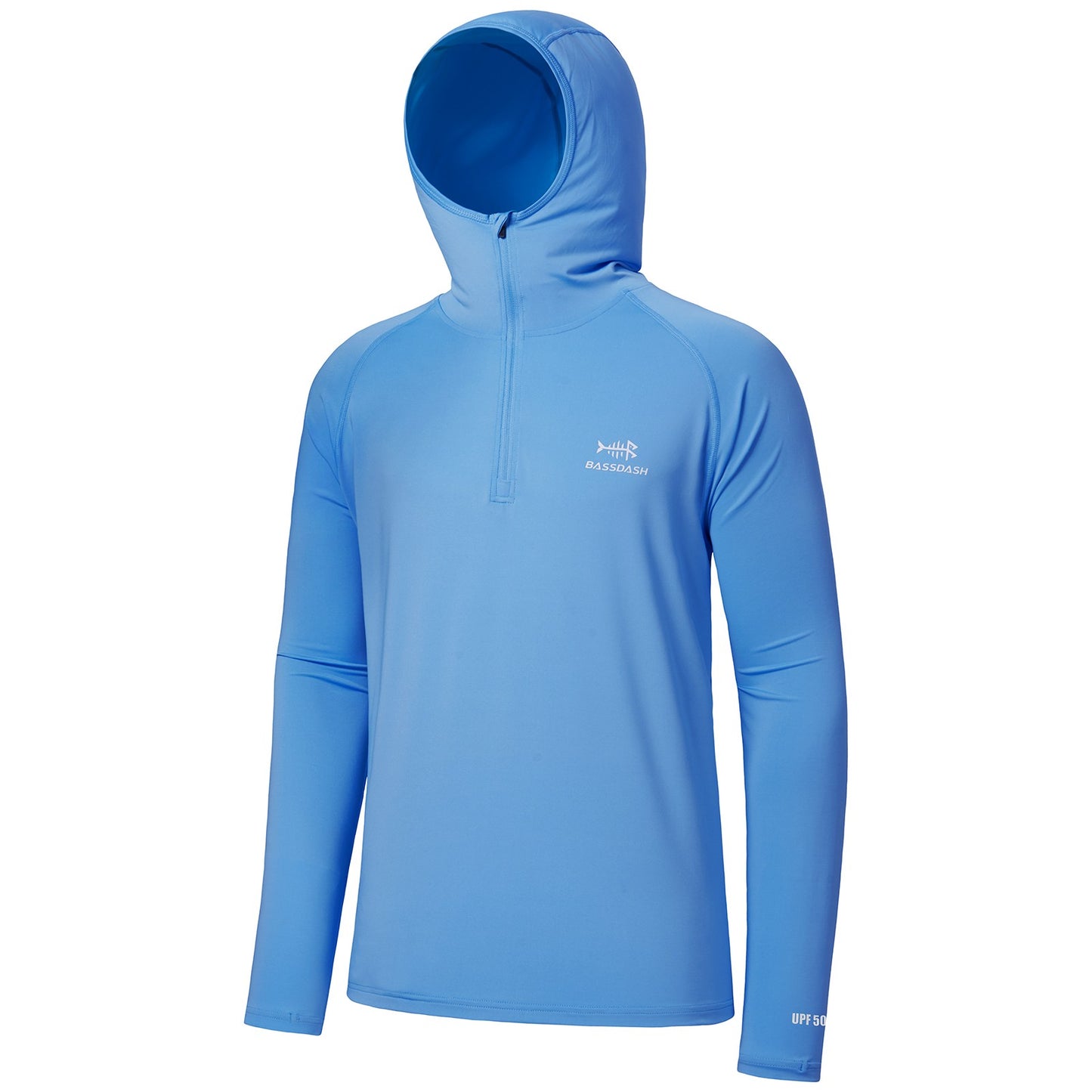 Camisa de Pesca Masculina BASSDASH com Zíper 1/4 UPF 50+ Secagem Rápida Manga Longa Proteção Solar FS24M