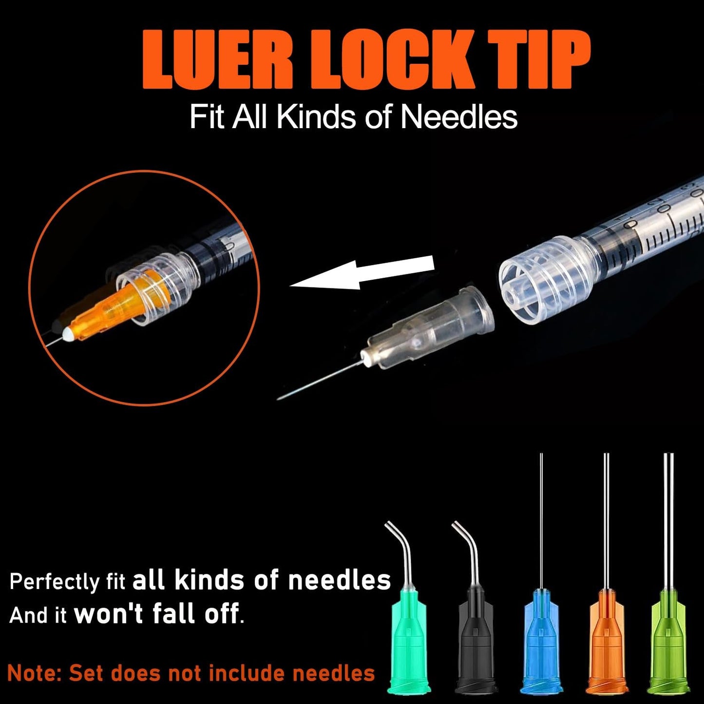 100 unidades Seringa Descartável Luer Lock de 1ml sem Agulha Estéril Embalada Individualmente para Laboratórios Científicos, Aplicador de Cola