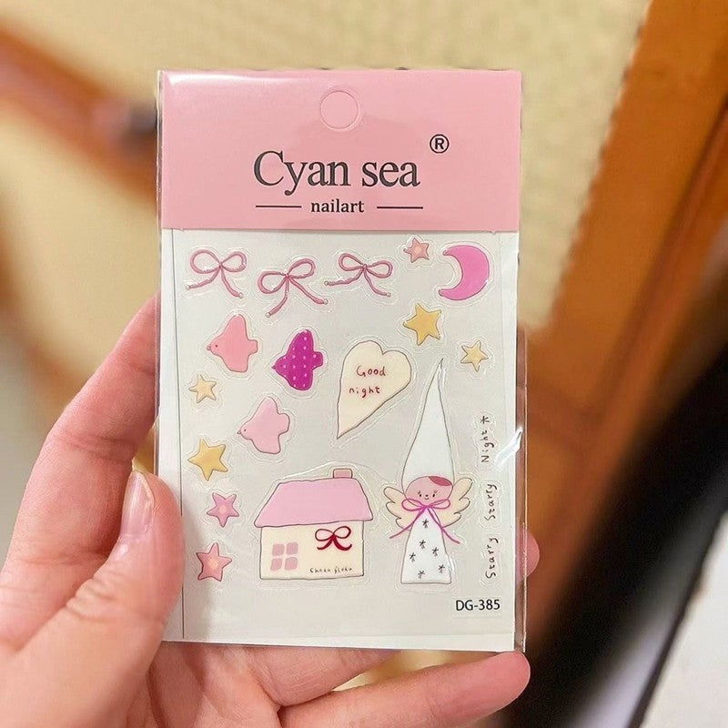 Korean INS-style Jelly Stickers Cute 3D Relief Decal Decorative Kawaii Stickers Mobile Phone Case DIY PC Waterproof Decals