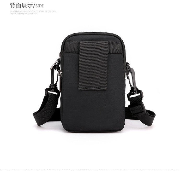 Fashion 3 Layers Men Small Shoulder Bag High Quality Durable Nylon Male Handbag Portable Messenger Bag Flap Mini Waist Bag