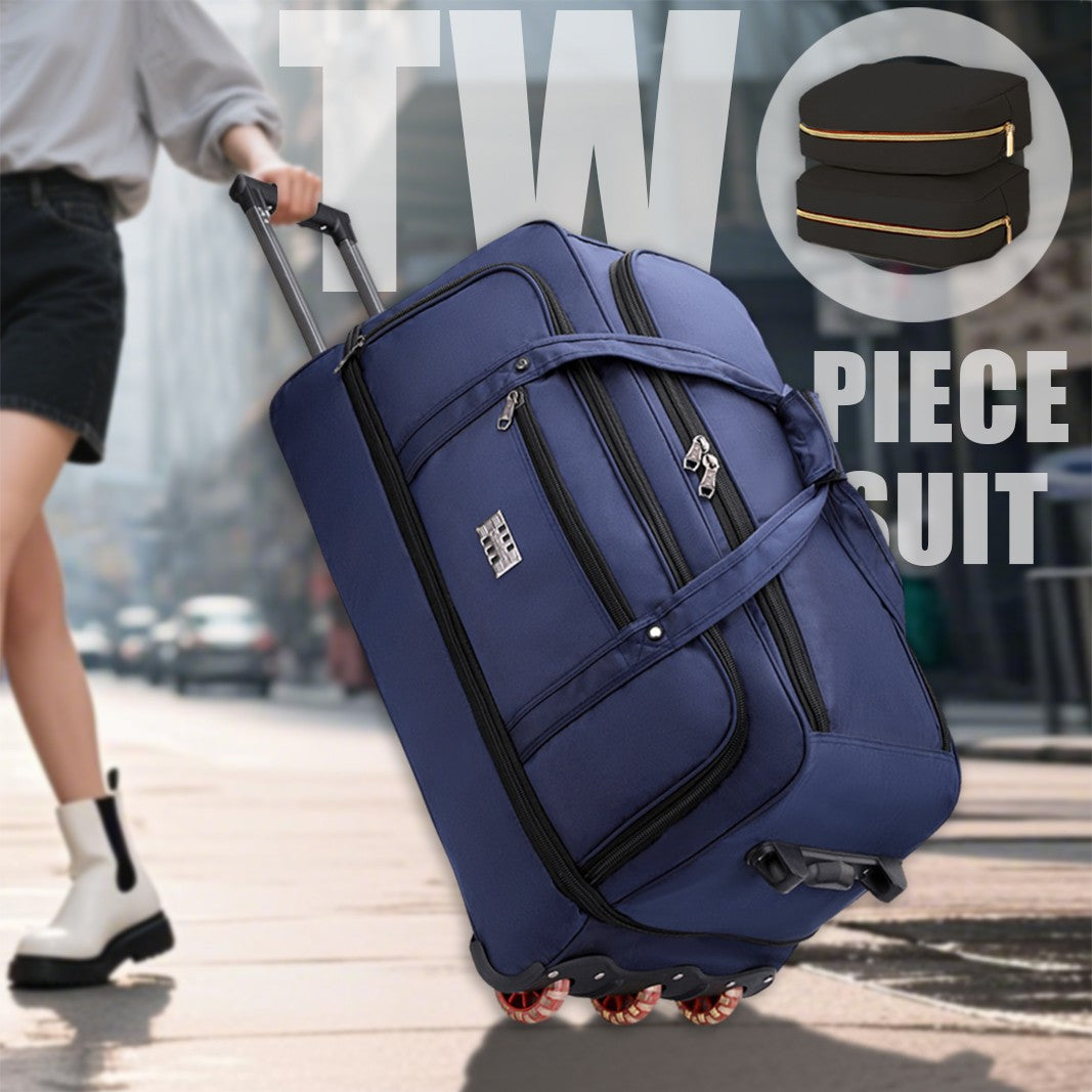 Multifunctional Trolley Travel Bag, Large-Capacity Men's and Women's Business Boarding Bag, Short-Distance Luggage Bag, Portable