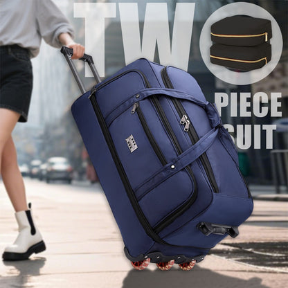 Multifunctional Trolley Travel Bag, Large-Capacity Men's and Women's Business Boarding Bag, Short-Distance Luggage Bag, Portable