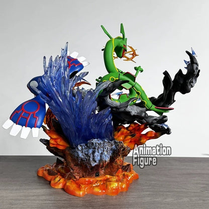 35cm/13.78in Boneco de Anime Pokémon Groudon Kyogre Rayquaza Bonecos de Ação Coleção de PVC Modelo de Brinquedos para Presentes Infantis