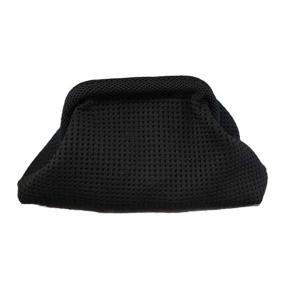 Cosmetic Bag Polyester Summer Beach Clutch Bag Soft Breathable Hollow Out Pouch Elastic Large Capacity Purse Girls