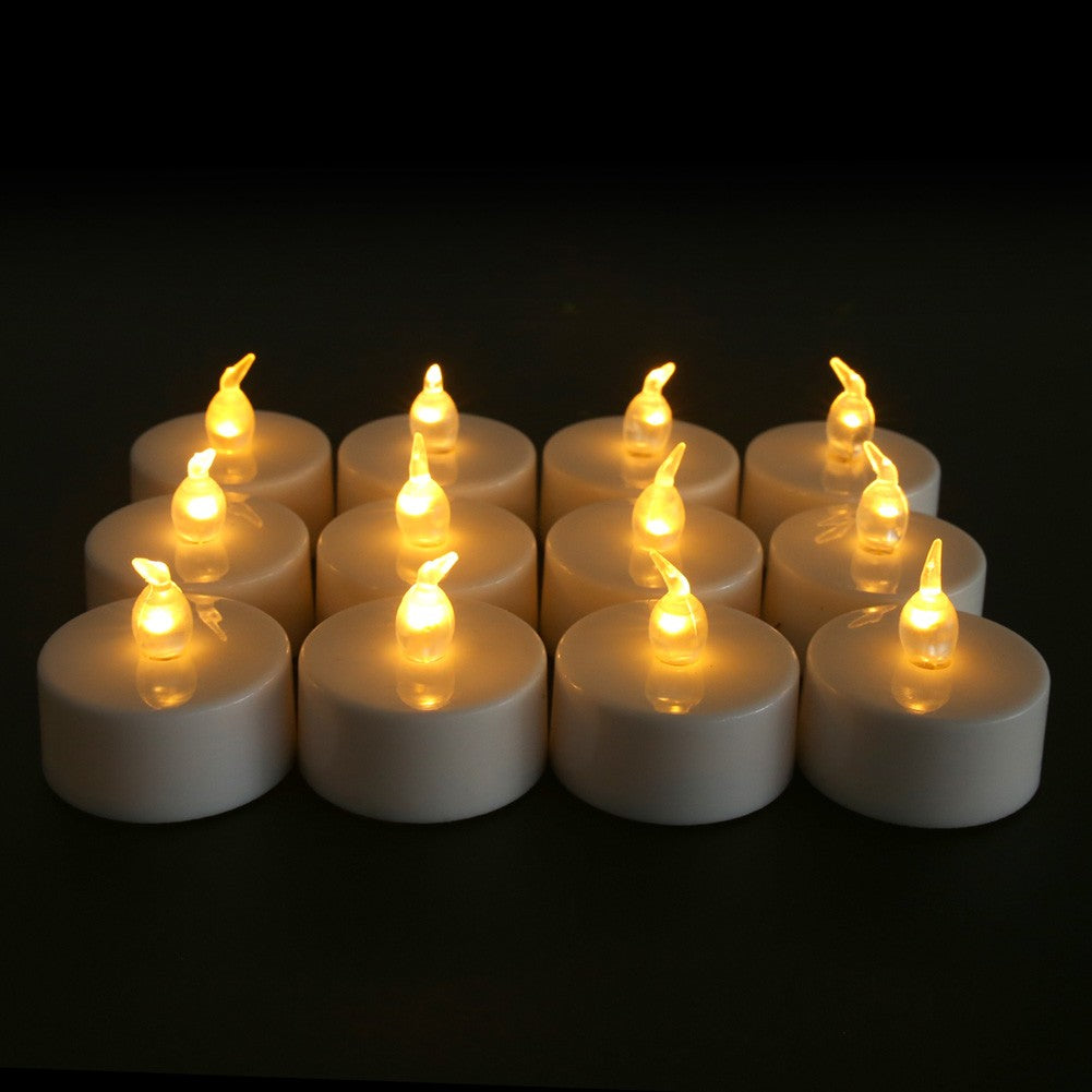 LED Candles 24/12 Pack Flameless Flickering Tea Light Warm White Candle for Party Wedding Birthday Christmas Gifts Home Decor