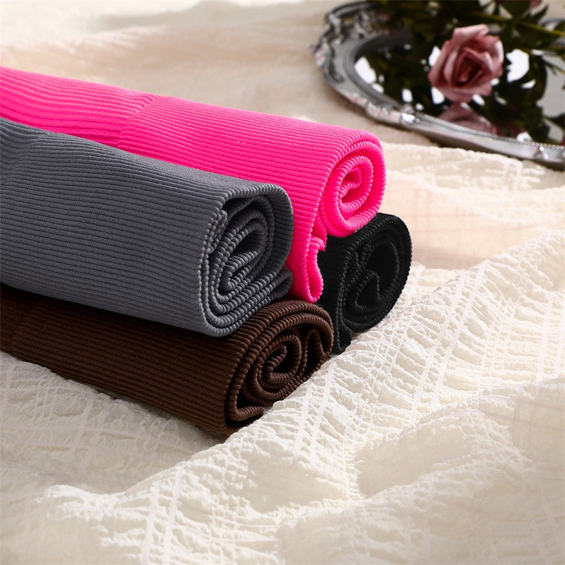 Women's High Waist Ribbed Striped Mini Skirt Tight Night Club Party Pencil Skirt Casual Short Skirt Sexy Solid Color Bodycon New