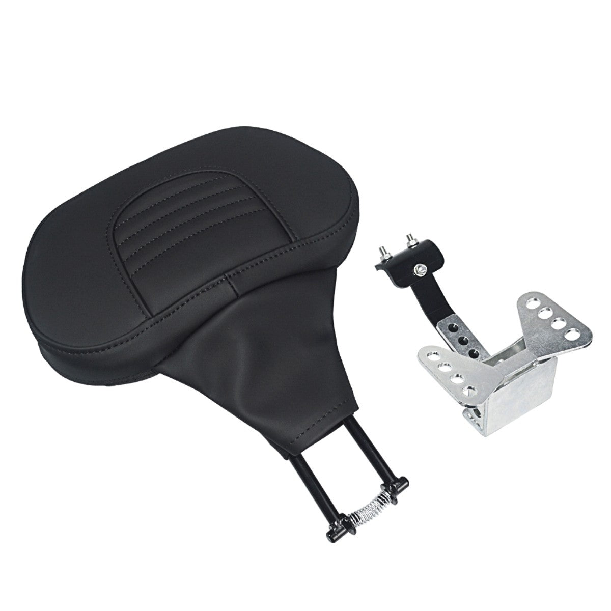 Almofada Encosto de Piloto Ajustável para Motocicleta com Suporte de Montagem para Harley Touring CVO Road King Electra Street Glide FLTRX 09-24