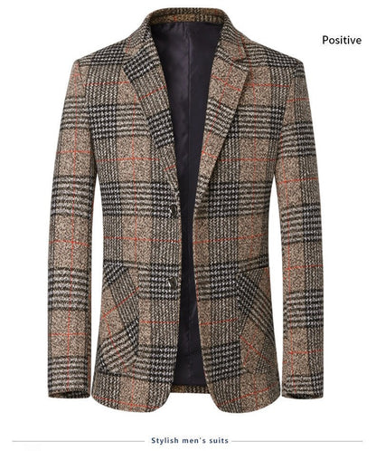 Classic Men's Suit Jacket England Plaid Blazers High Quality Business Causal Suit For Men Clothing Conjuntos De Blazer A2F1732