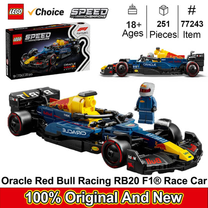 LEGO 77243 Speed Champions Oracle Red Bull Racing RB20 F1 - Kit de Modelo de Carro de Corrida – Conjunto de Construção para Adultos, Maiores de 18 Anos, 251 Peças