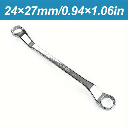 1pc Chrome Vanadium Steel Dual Head Dual-purpose Plum Wrench Auto Repair Wrench Tool Eye Wrench Repair Hardware Tool Plum Wrench