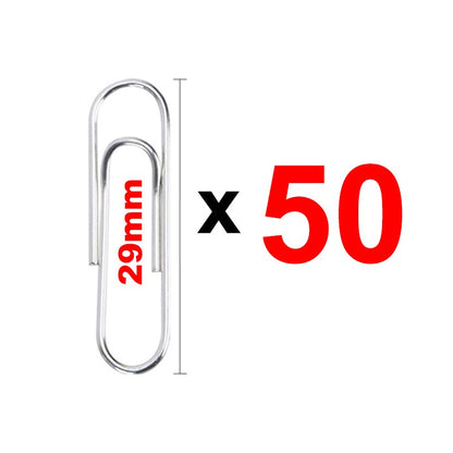 29mm Metal Silver Paperclip Stationery Binder Clip Bookmarks Paper Clips Organizers for Paper Documents Office School Supplies
