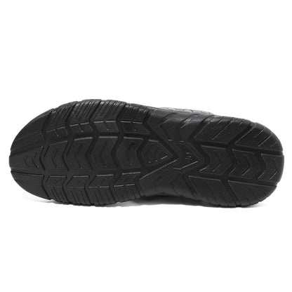 Men's Summer Sandals High Quality Leather Shoes, Extra Large Antiskid Lightweight Slip-On Beach and Hotel Footwear, Size 38-48