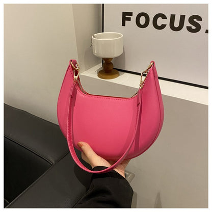 New Fashionable High-end Moon-shaped Baseball Bag Showing Luxury Women's Single Shoulder Bag Elegant lady Handbags bolso mujer