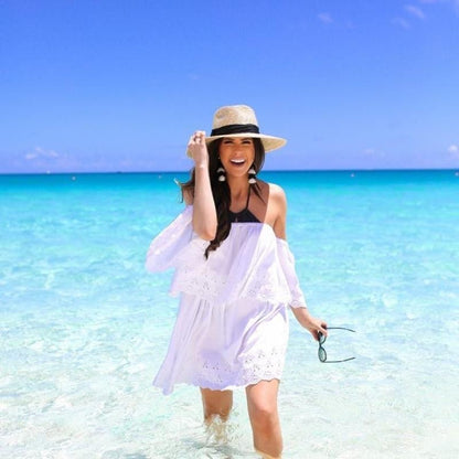 Extra Large Panama Straw Hat Summer Wide Brim UV Protection Adjustable Beach Sun Hat for Women Men Travel