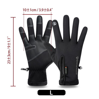 Luvas de Motocicleta Inverno Térmicas Forradas com Lã Inverno Pele Amigável Ciclismo Impermeável Antiderrapante Tela Sensível ao Toque Luva de Esqui Quente