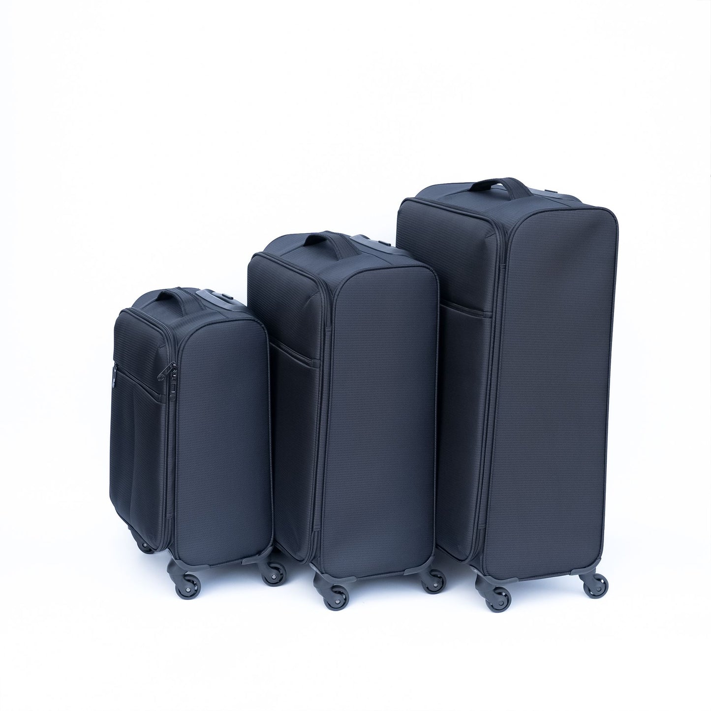3 piece luggage set  Oxford cloth suitcase black(No password lock)  carry on luggage  trolley bag high-capacity