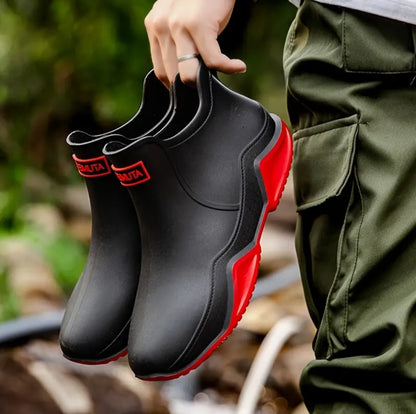 Trendy Outdoor Kitchen Non-slip Rain Boots, Motorcycle Waterproof Shoes, Rain Shoes Rubber Shoes Water Shoes Fishing Shoes For W
