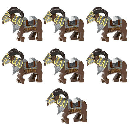 Blocos de Montar Zoológico Medieval Acessórios de Personagens Montarias Animais Cervos Elefantes Camelos Lobos Cavalos de Guerra Tijolos Brinquedos Presentes K080