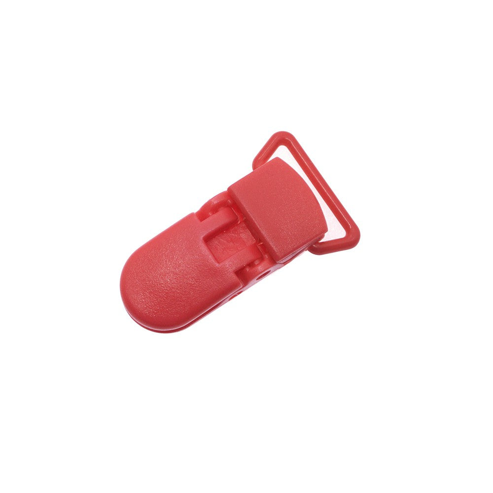 Sutoyuen 40pcs Hot D Shape Kam Plastic Pacifier Clips Plastic Baby Soother Dummy Suspender Chain Holder Clips for 20mm Ribbon