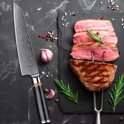 Conjunto de Facas de Cozinha de Aço Damasco Forjado para Arte 1-8 pçs Faca de Cozinha Profissional de Hotel para Fatiar e Cortar Utensílios de Cozinha Premium