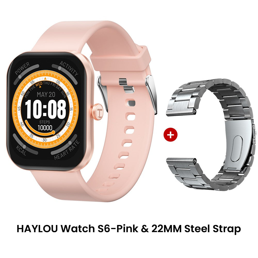 Smartwatch HAYLOU Watch S6 Tela HD de 2,01" Smartwatch Chamadas de Voz Bluetooth Monitoramento Fitness à Prova D'Água IP68